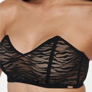 SAVAGE X FENTY ALL OVER ME LACE BANDEAU BRALETTE